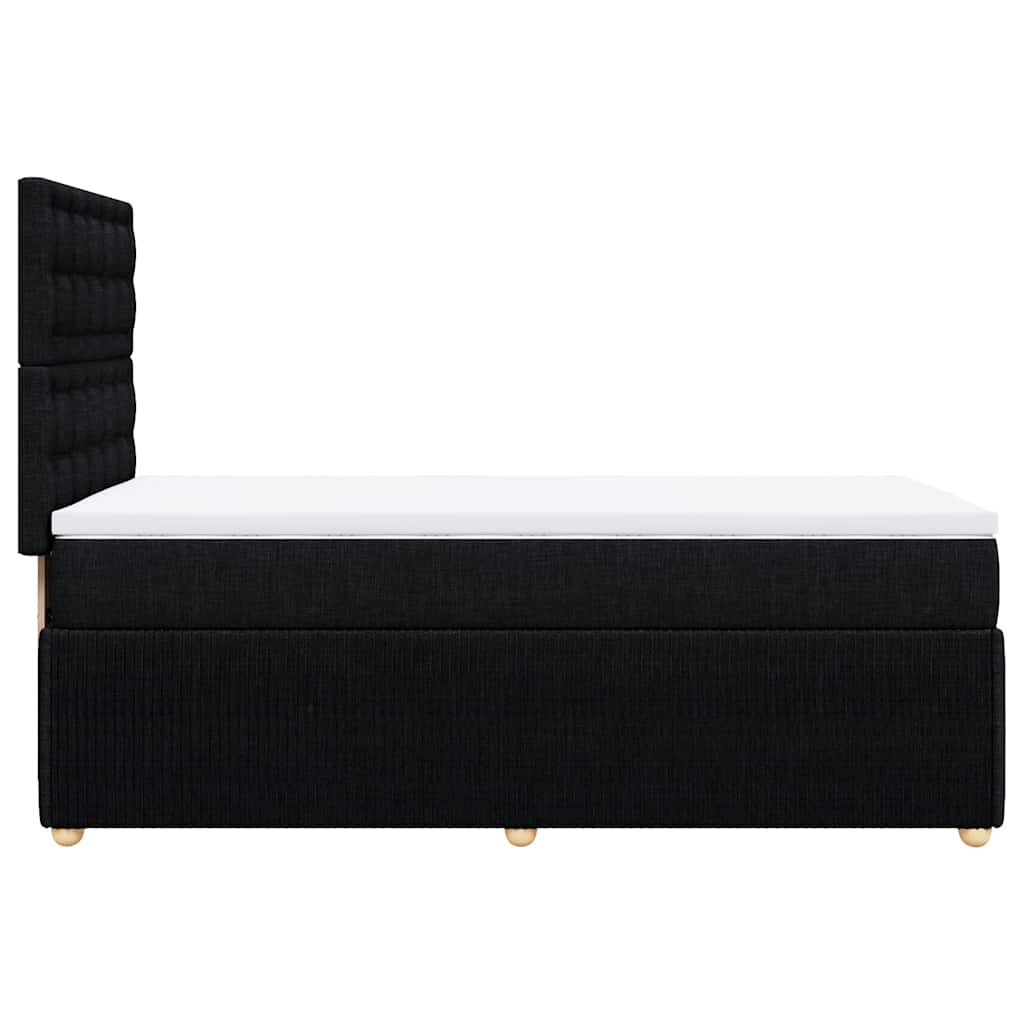 Box spring krevet s madracem crni 80 x 200 cm od tkanine