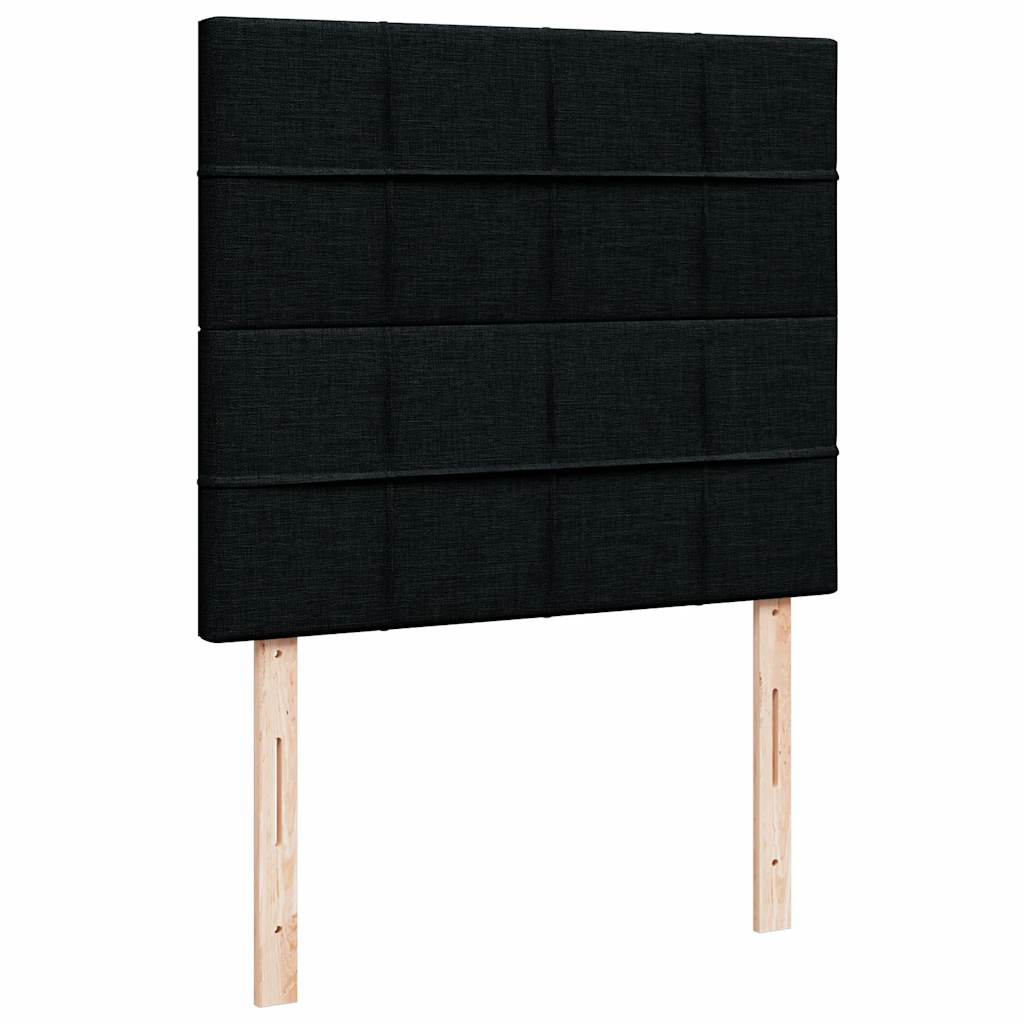 Krevet box spring s madracem crni 120 x 190 cm od tkanine