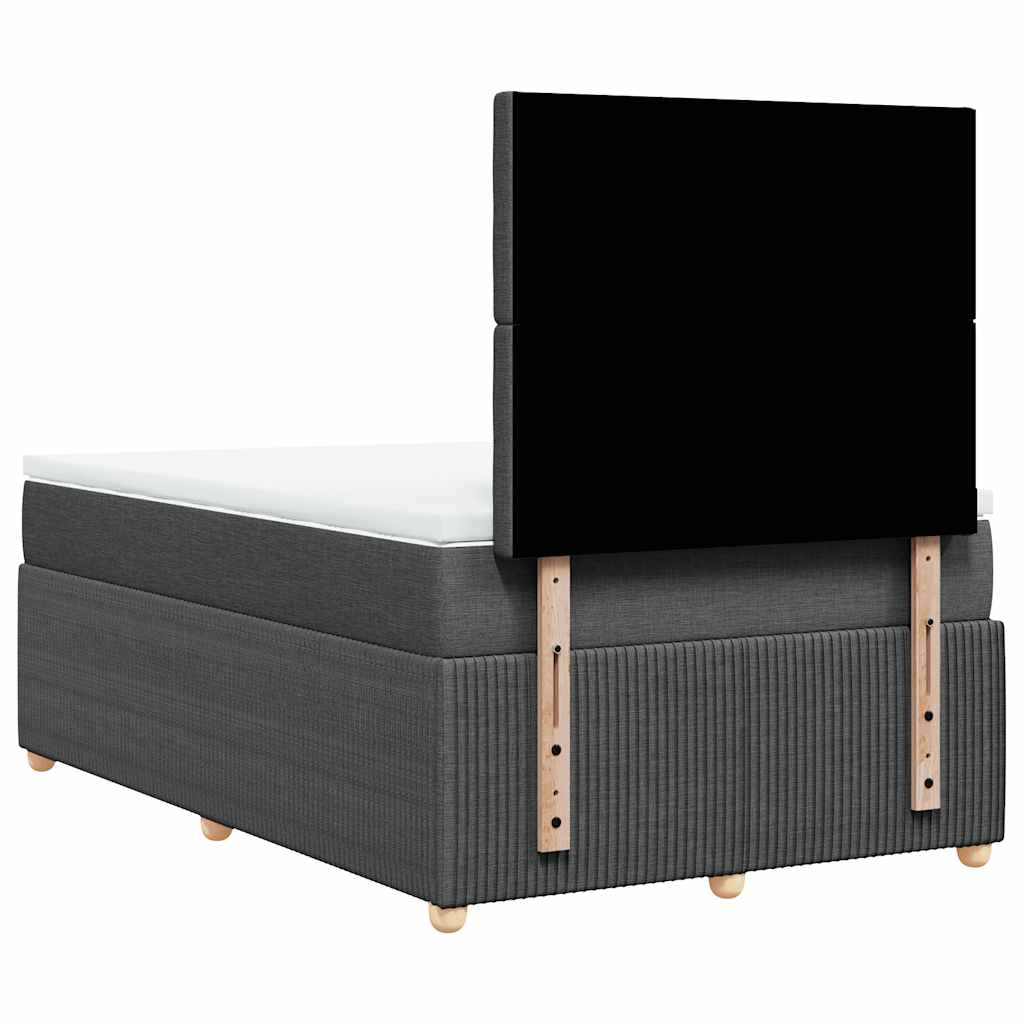 Krevet box spring s madracem tamnosivi 120 x 190 cm tkanina