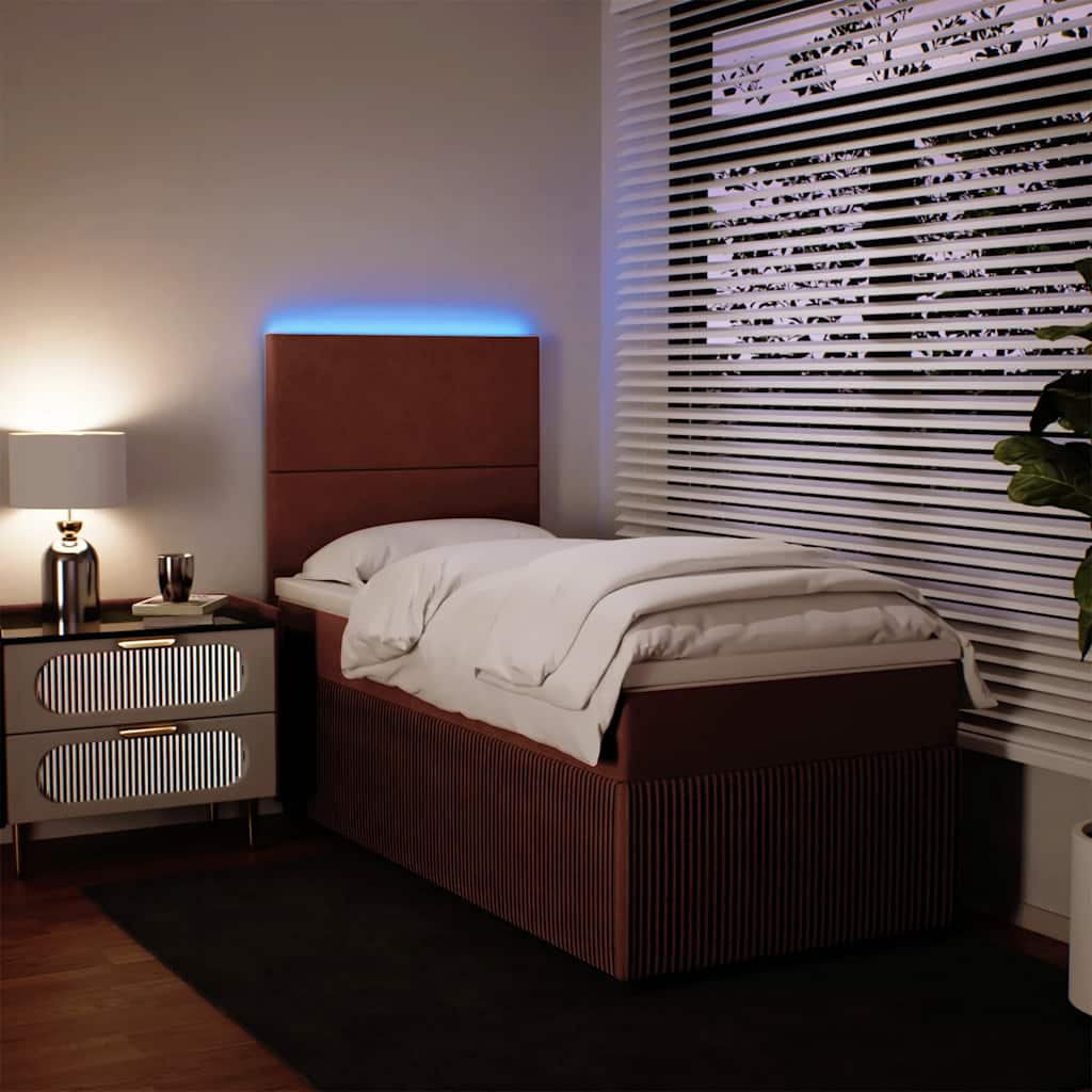 Box spring krevet s madracem ružičasti 80 x 200 cm baršunasti