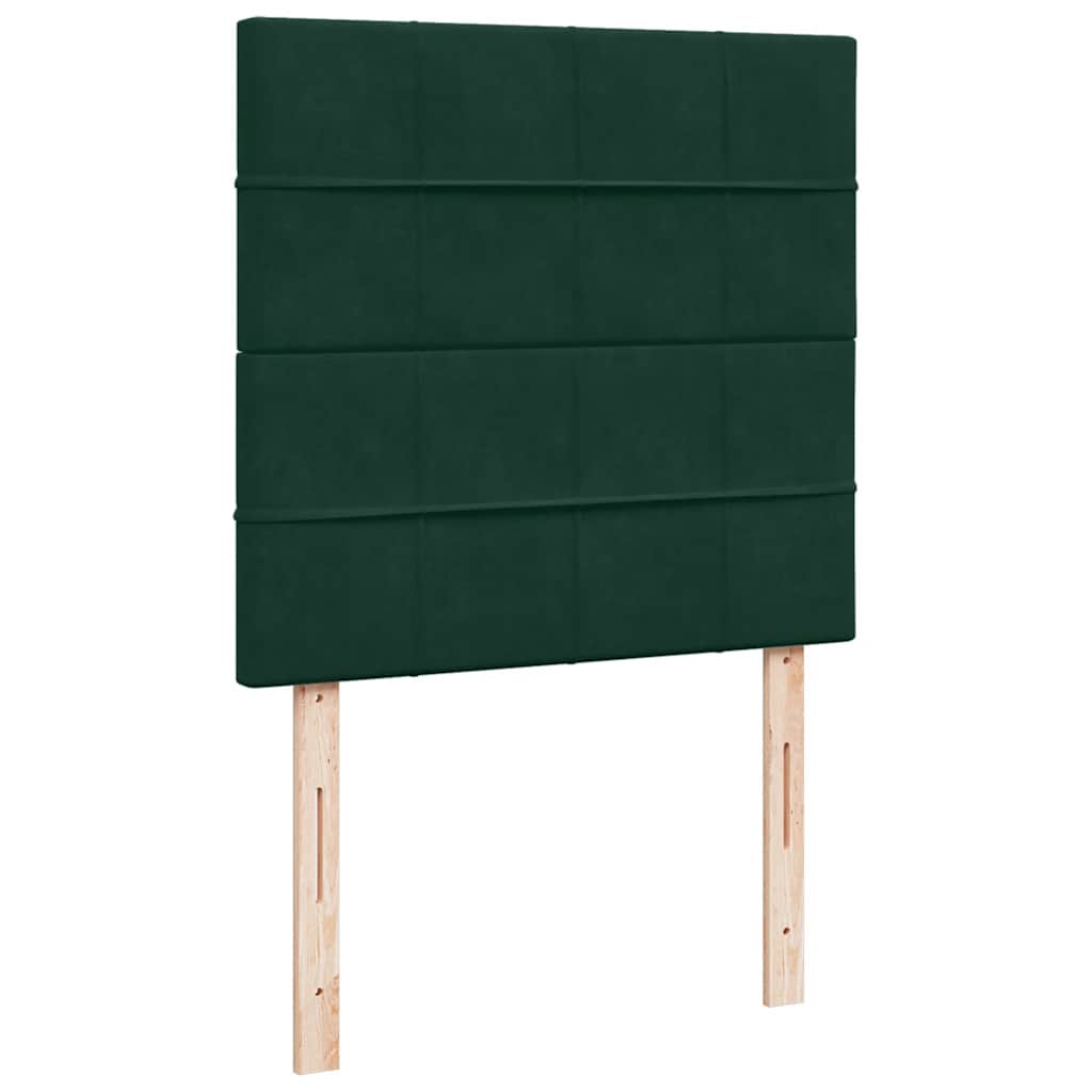 Box spring krevet s madracem tamnozeleni 80 x 200 cm baršunasti