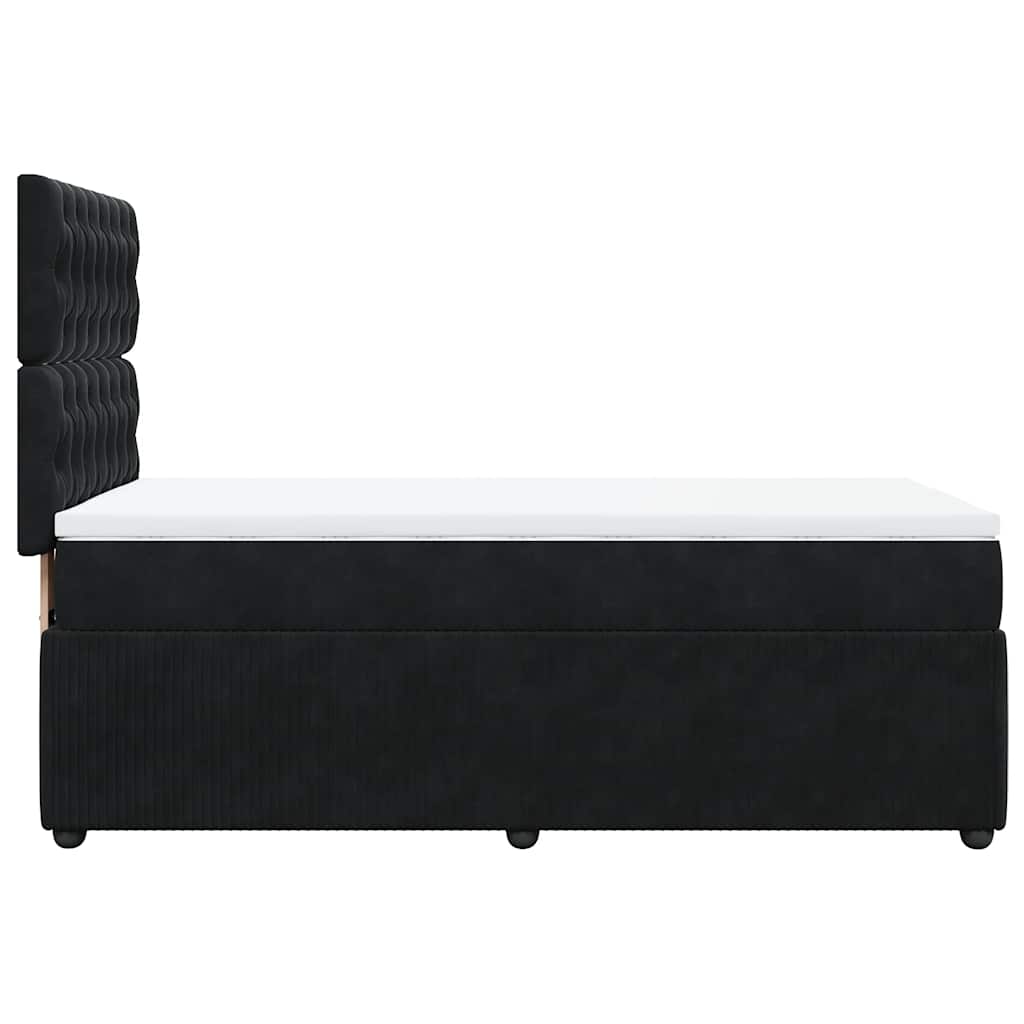 Box spring krevet s madracem crni 80 x 200 cm baršunasti