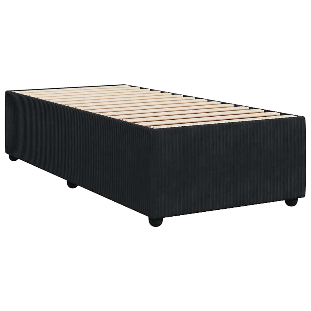 Box spring krevet s madracem crni 80 x 200 cm baršunasti