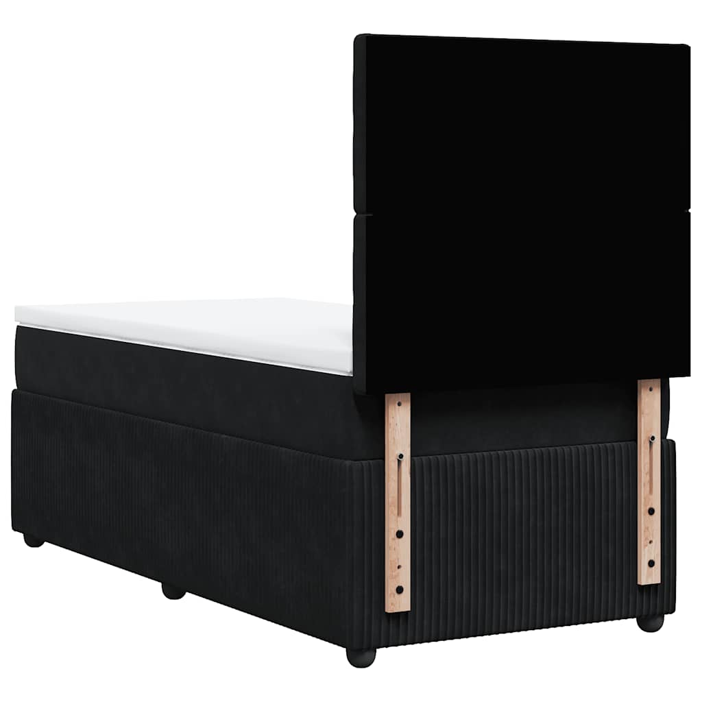 Box spring krevet s madracem crni 80 x 200 cm baršunasti