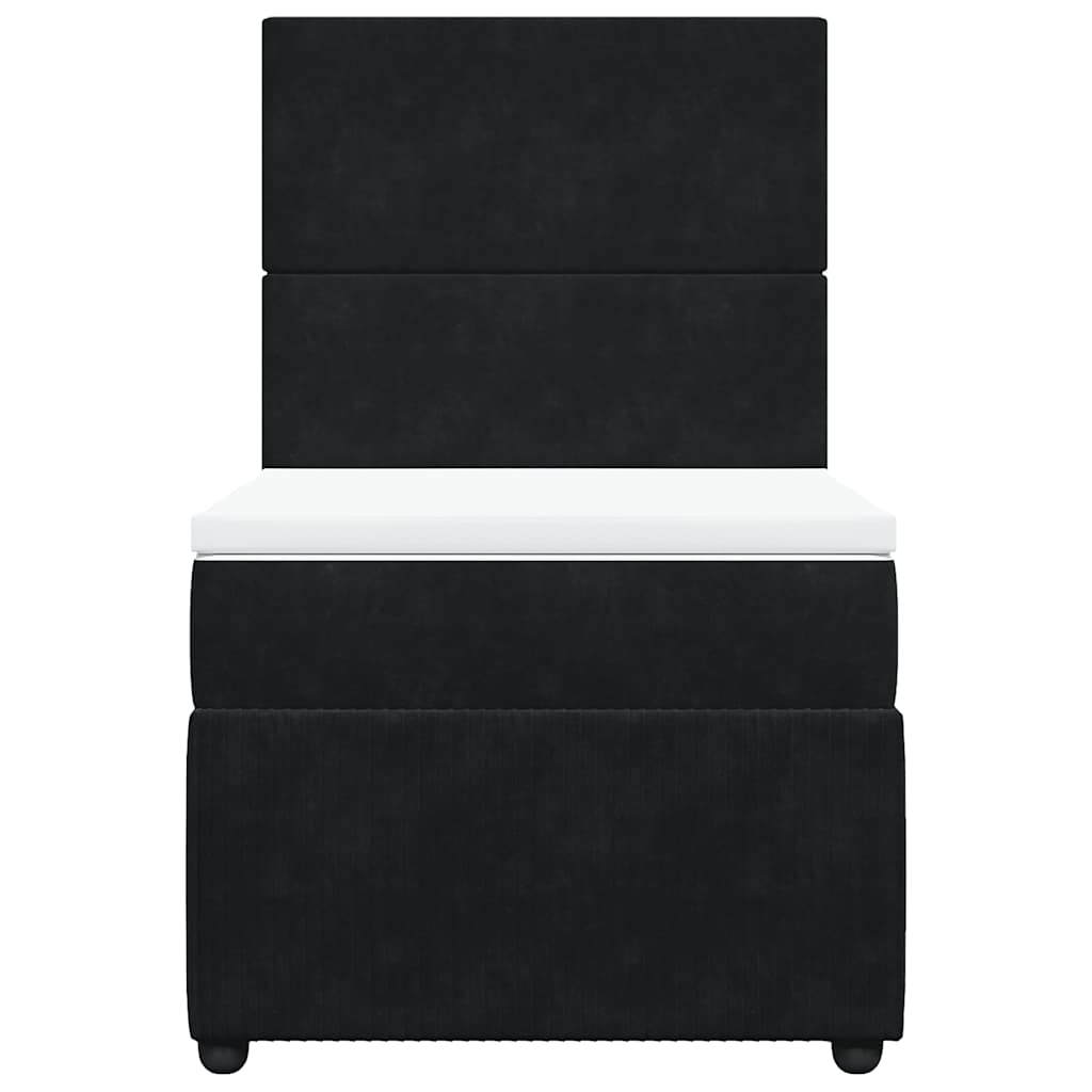 Box spring krevet s madracem crni 90x190 cm baršunasti