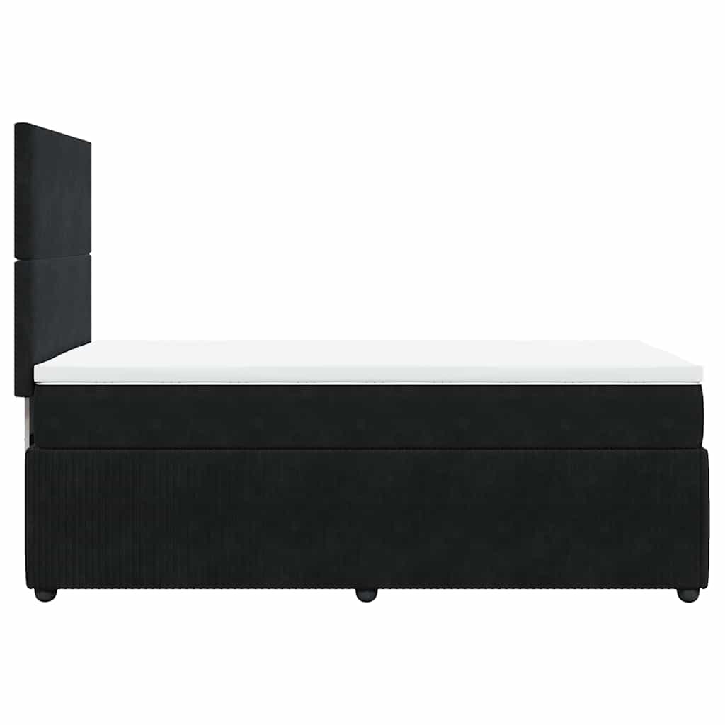 Box spring krevet s madracem crni 90x190 cm baršunasti