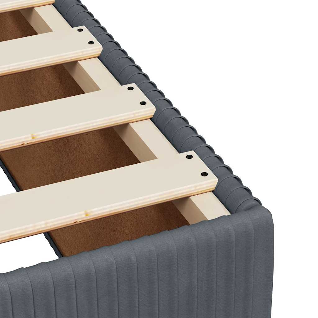 Box spring krevet s madracem tamnosivi 90x200 cm baršunasti