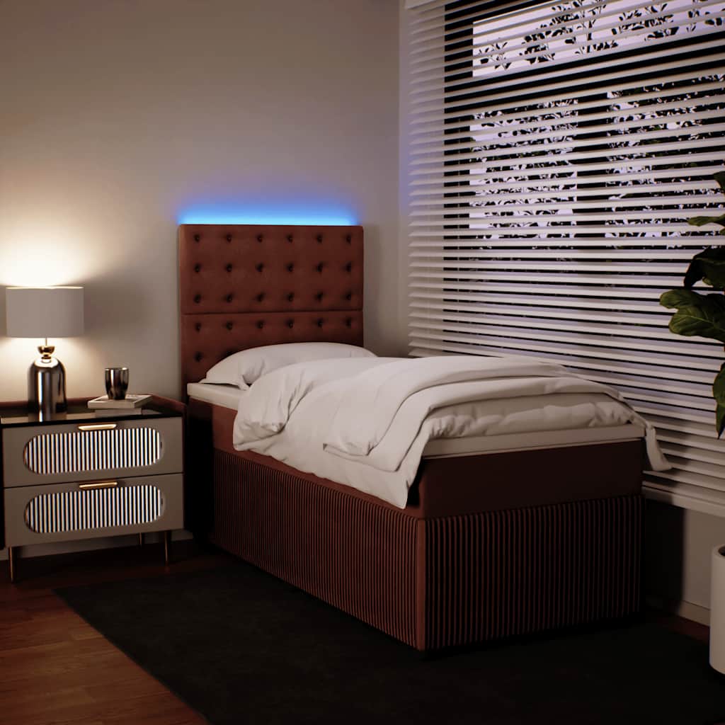 Box spring krevet s madracem ružičasti 100x200 cm baršunasti