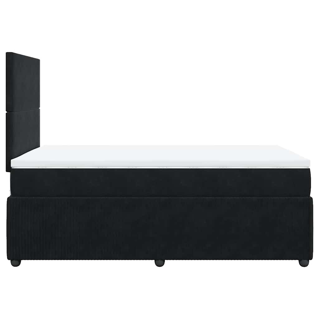Box spring krevet s madracem crni 120 x 200 cm baršunasti