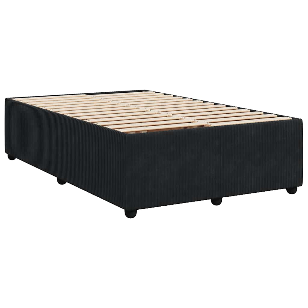 Box spring krevet s madracem crni 120 x 200 cm baršunasti