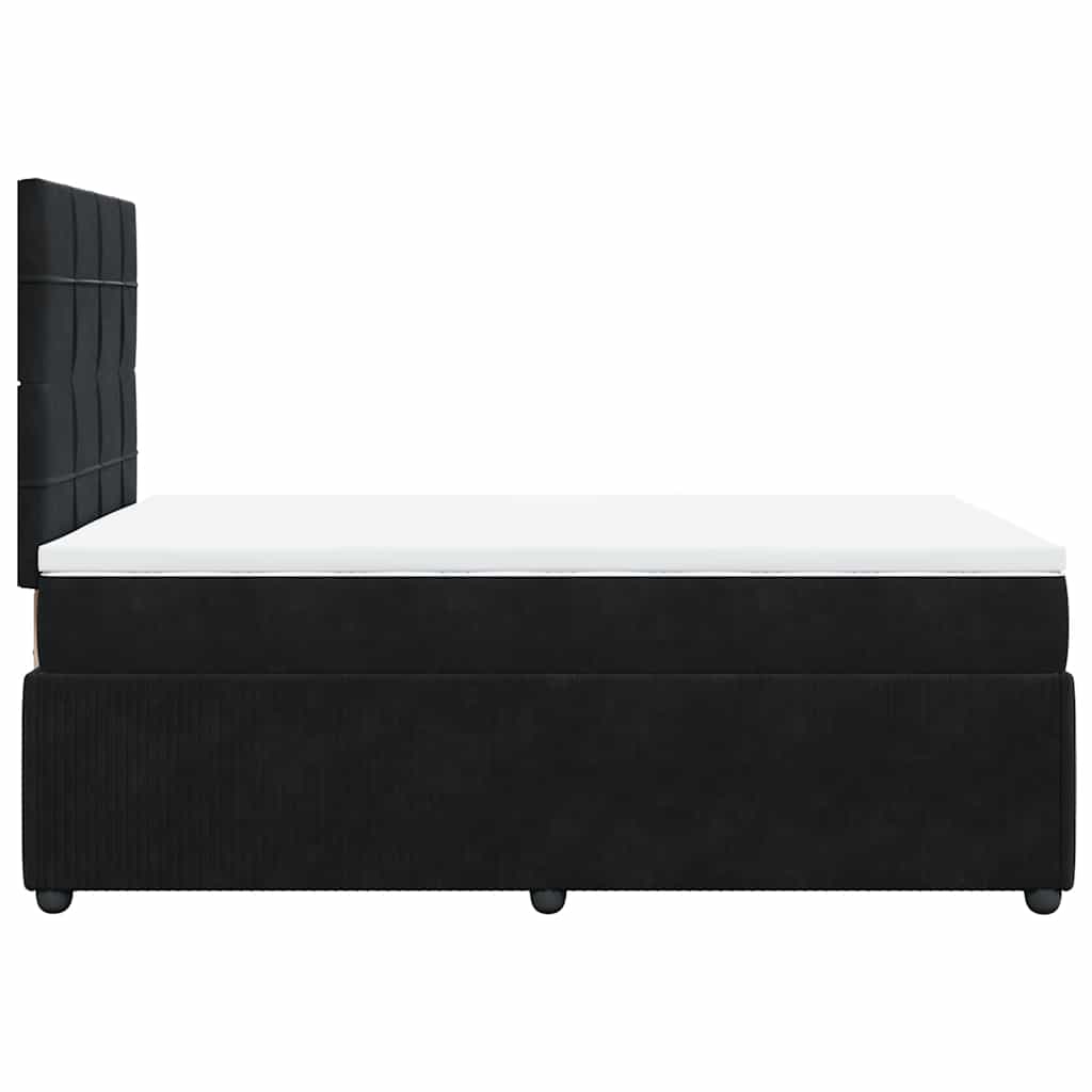 Box spring krevet s madracem crni 120 x 200 cm baršunasti