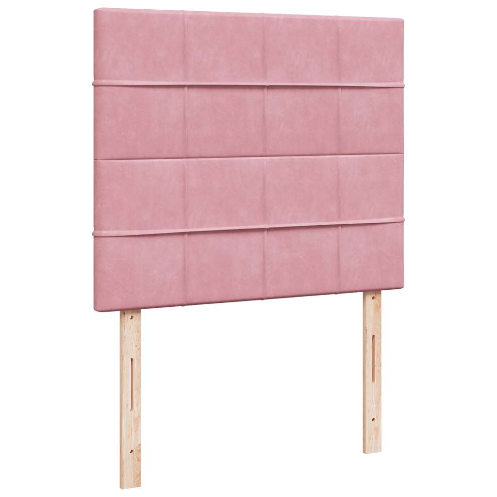 Box spring krevet s madracem ružičasti 120 x 200 cm baršunasti