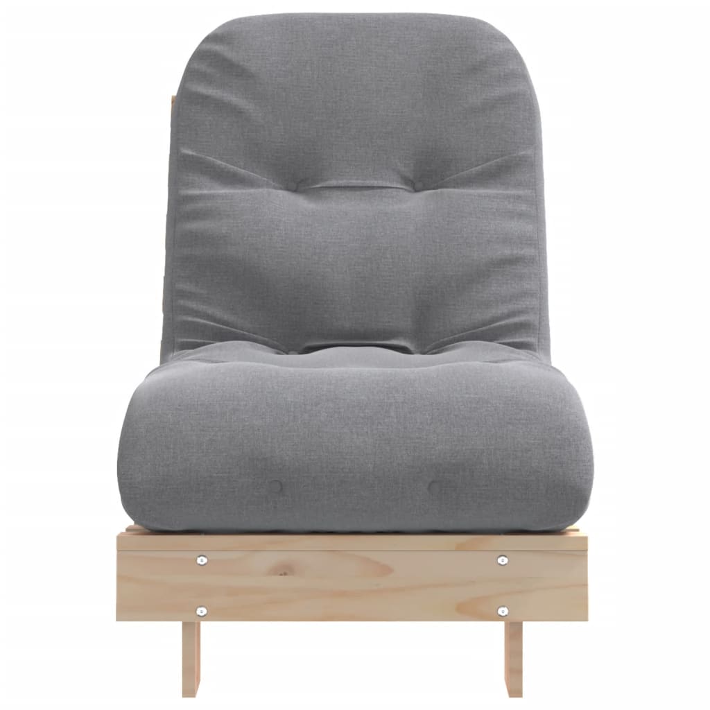 Futon na razvlačenje s madracem 60x206x11 cm masivna borovina