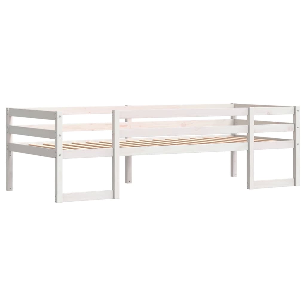 Okvir za dječji krevet bijeli 90 x 200 cm od masivne borovine