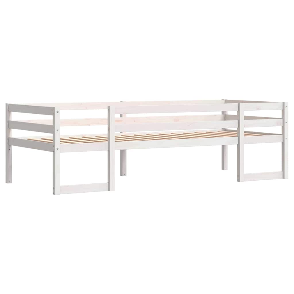 Okvir za dječji krevet bijeli 75 x 190 cm od masivne borovine