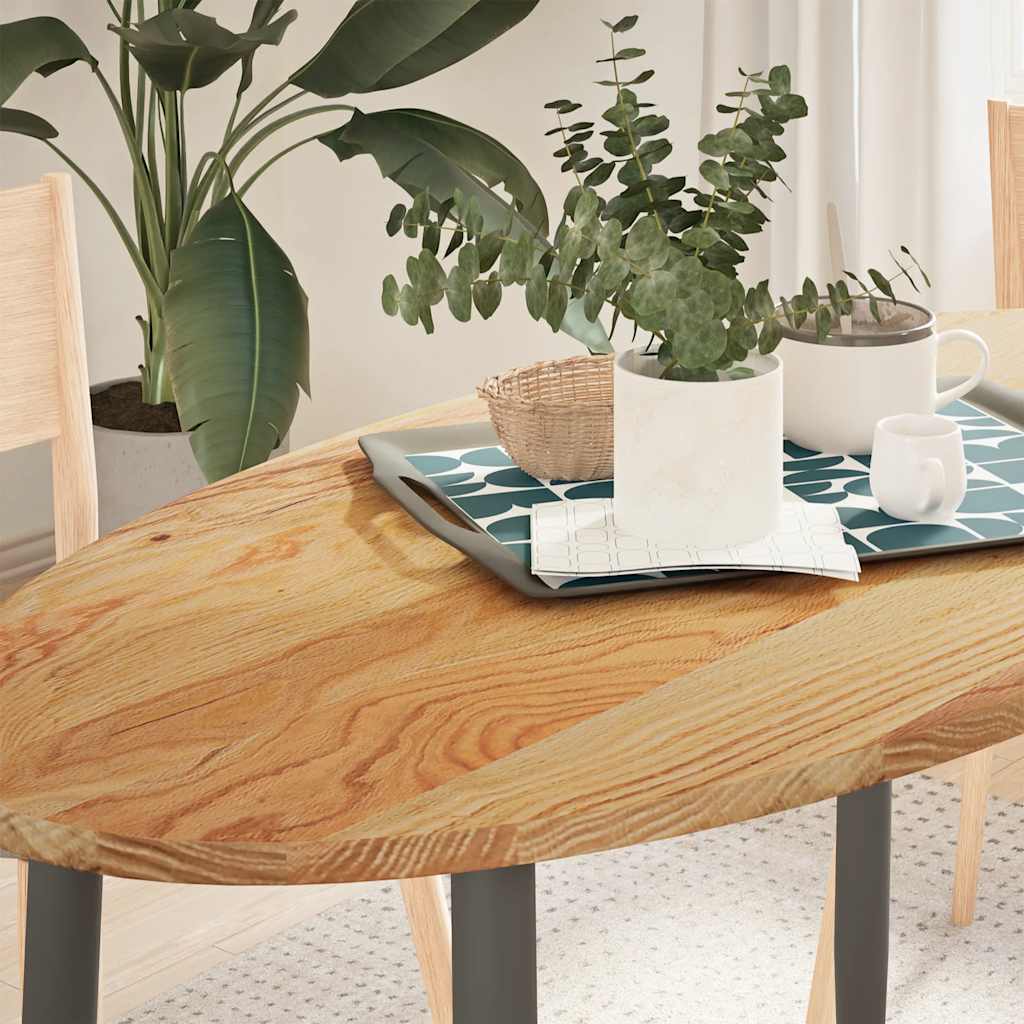 Stolna ploča svjetlosmeđa 120x60x2 cm ovalna masivna hrastovina