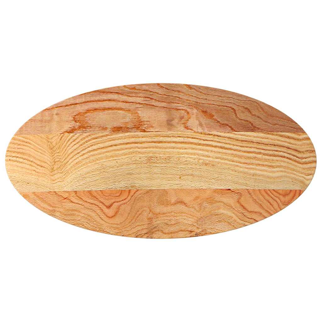 Stolna ploča svjetlosmeđa 100x50x4 cm ovalna masivna hrastovina