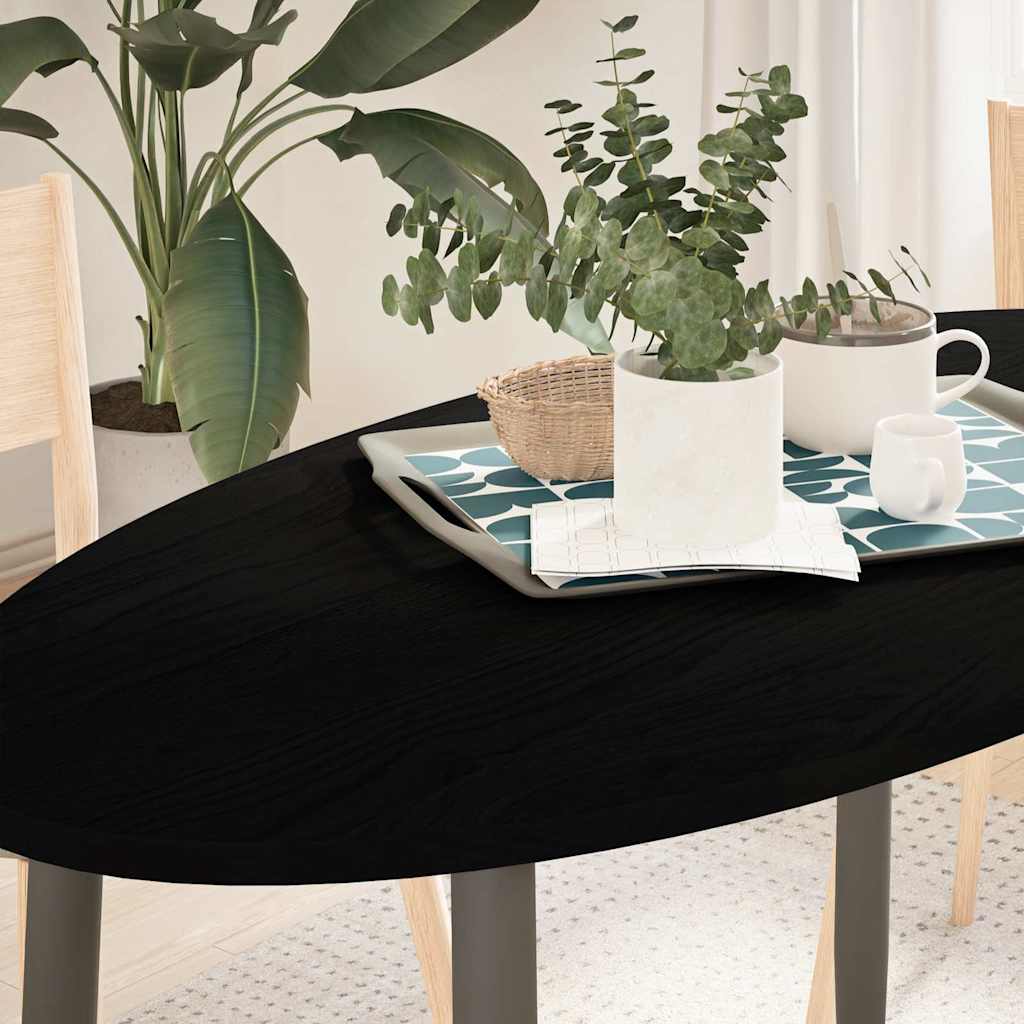Stolna ploča tamnosmeđa 120x60x2 cm ovalna masivna hrastovina