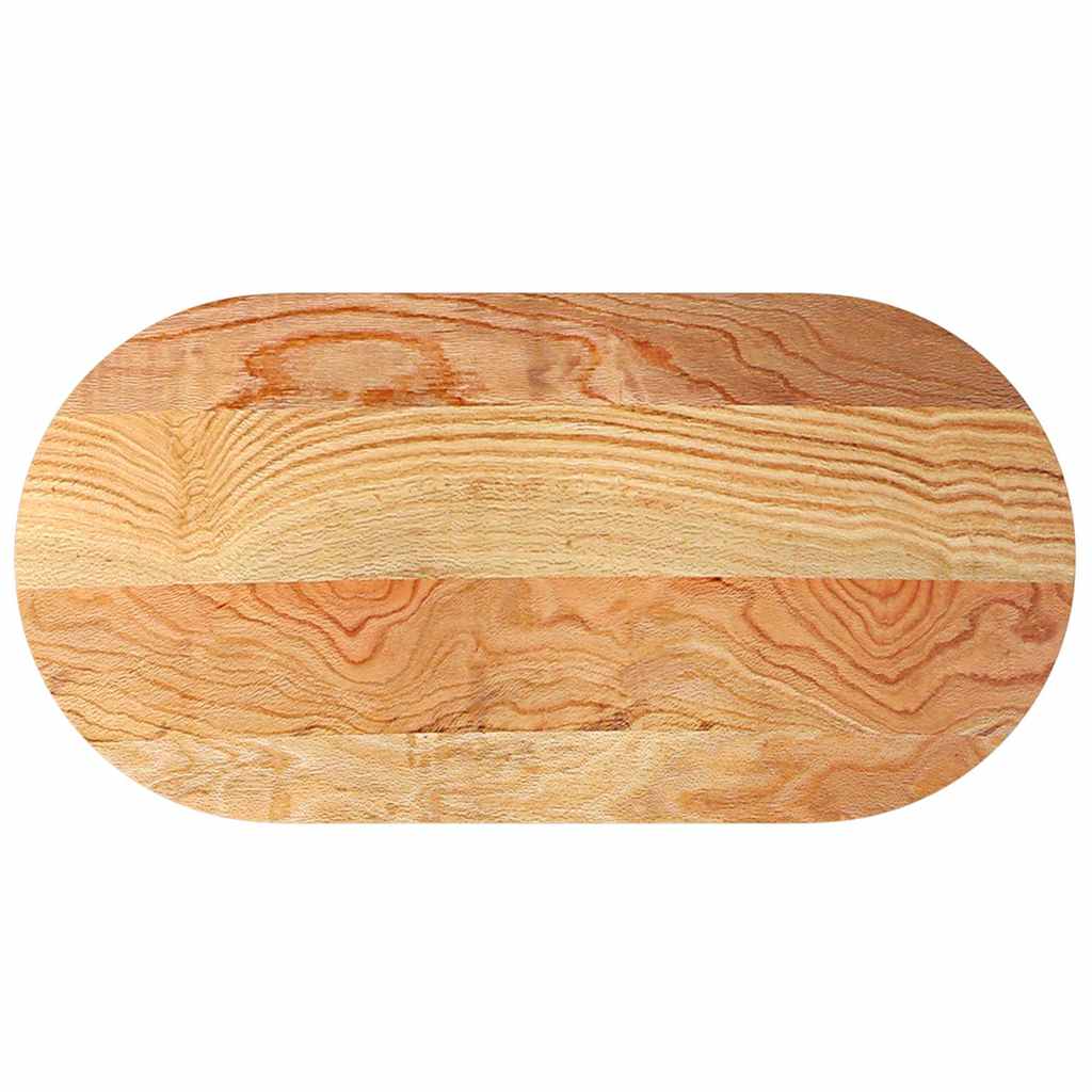 Stolna ploča svjetlosmeđa 120x60x2 cm ovalna masivna hrastovina