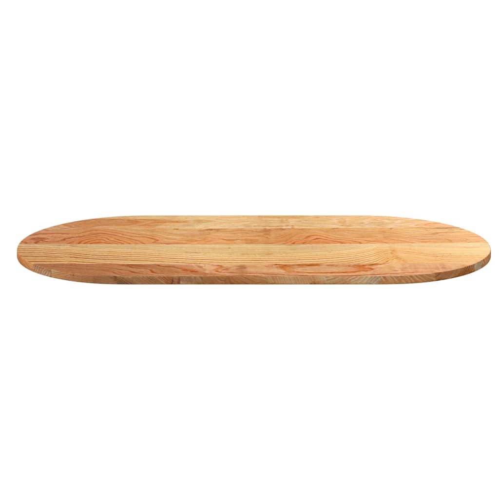 Stolna ploča svjetlosmeđa 120x60x2 cm ovalna masivna hrastovina