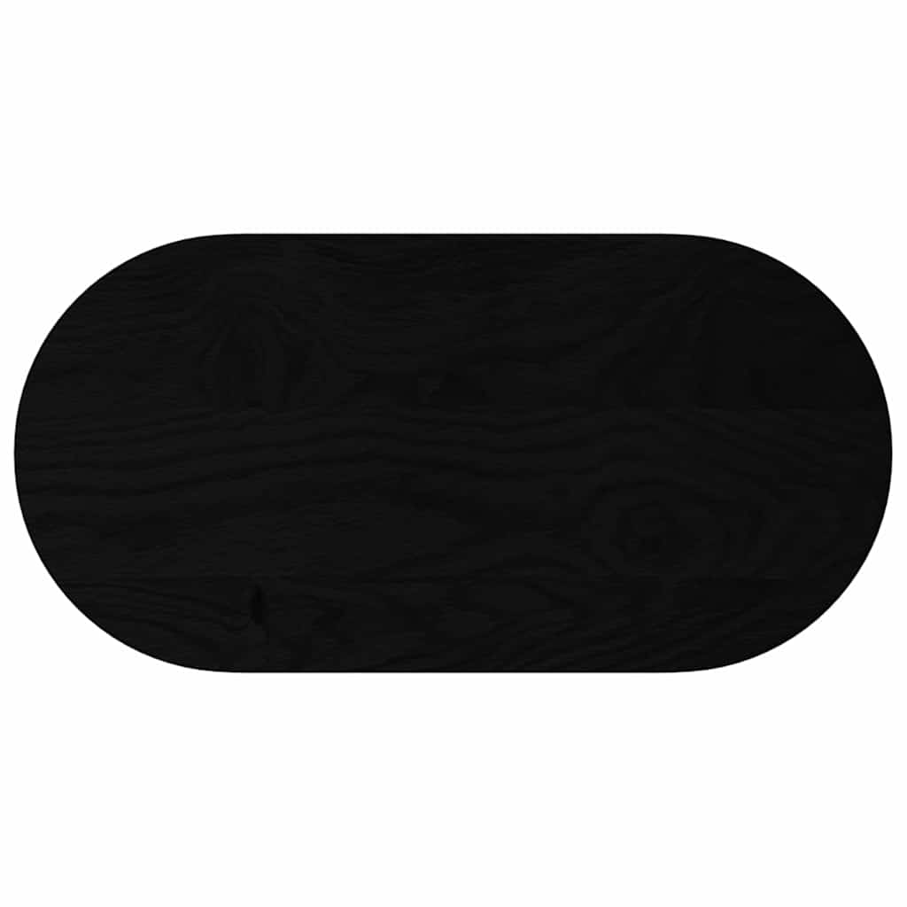 Stolna ploča tamnosmeđa 80x40x2 cm ovalna masivna hrastovina
