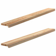 Prozorske klupice 2 kom 140x15x2 cm netretirane masivne hrast