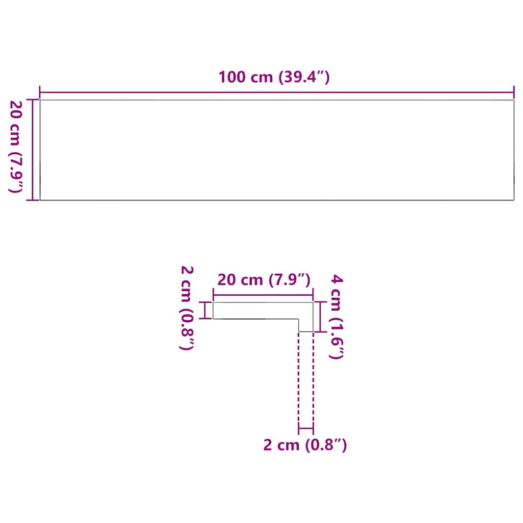 Prozorske klupice 2 kom 100x20x2 cm netretirane masivne hrast