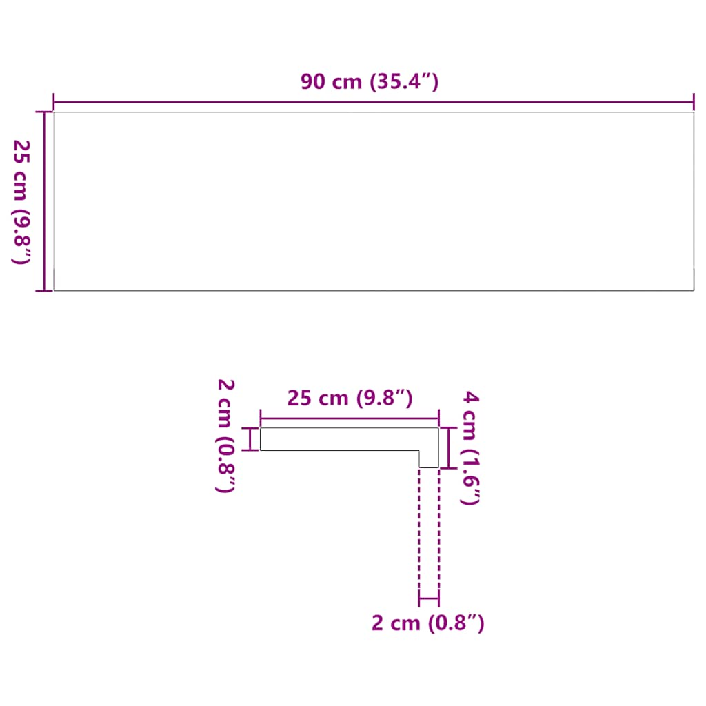 Prozorske klupice 2 kom 90x25x2 cm netretirane masivne hrast