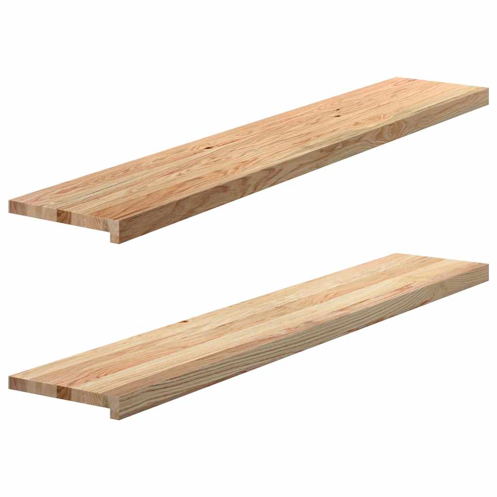 Prozorske klupice 2 kom 140x25x2 cm netretirane masivne hrast