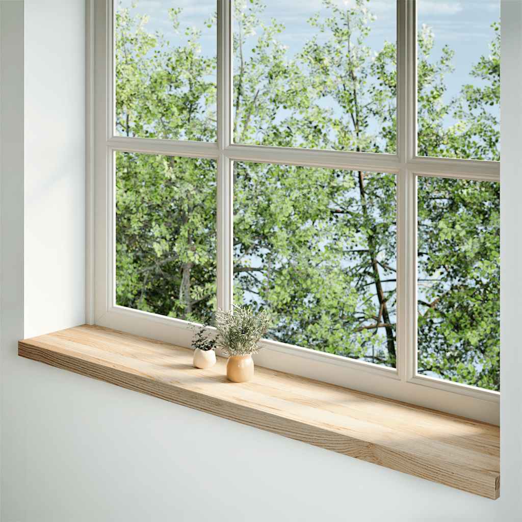 Prozorske klupice 2 kom 140x30x2 cm netretirane masivne hrast