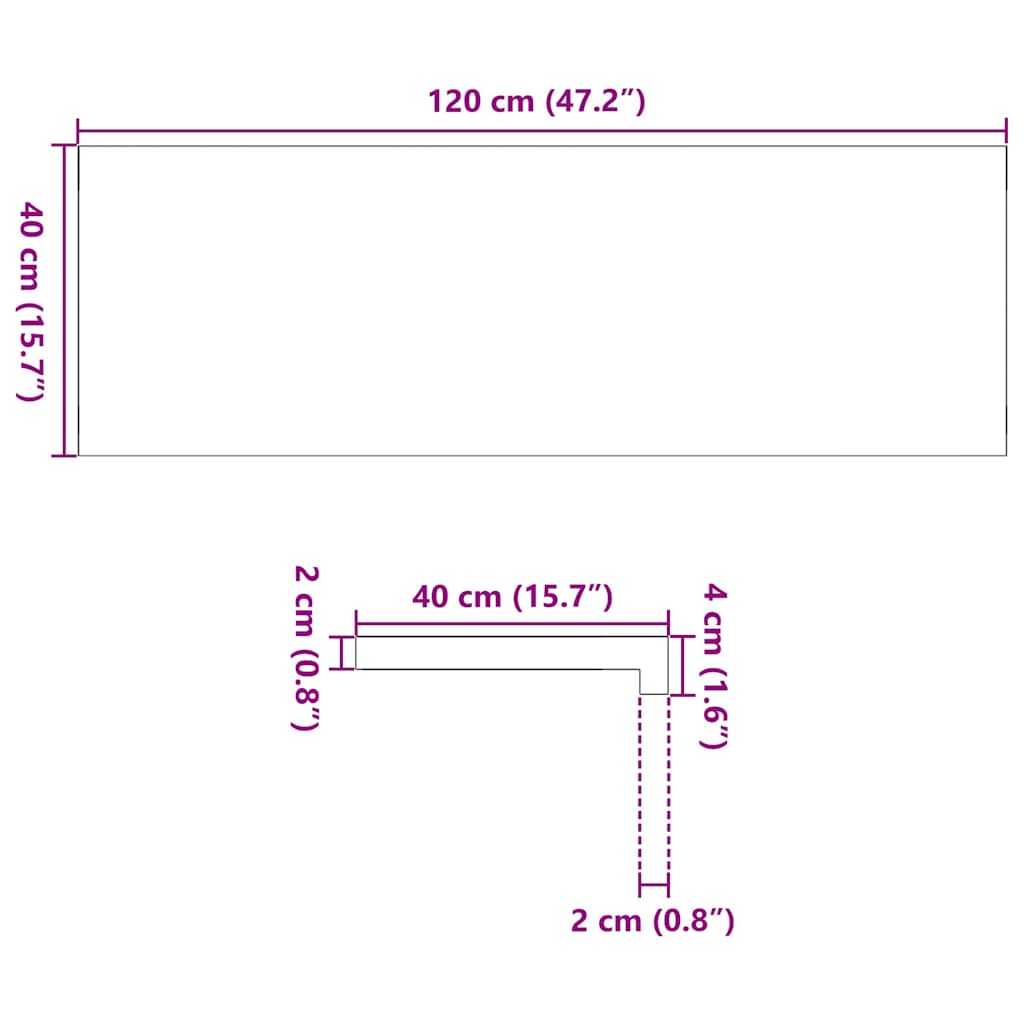 Prozorske klupice 2 kom 120x40x2 cm netretirane masivne hrast