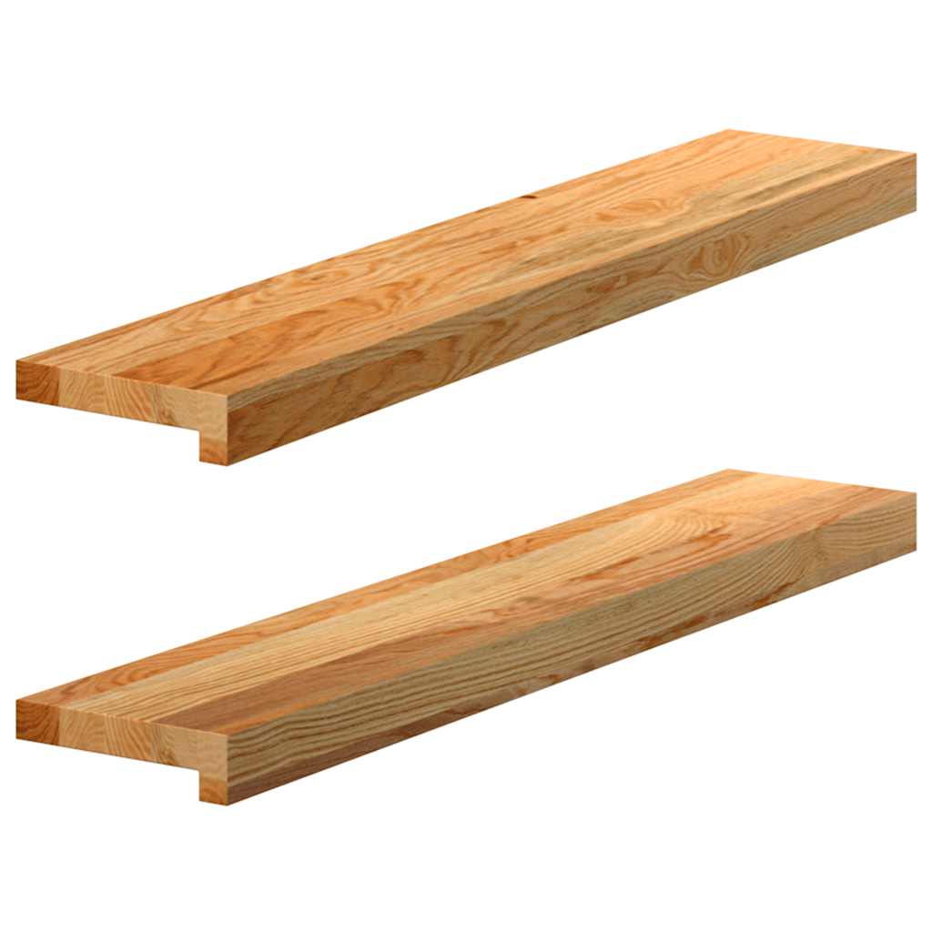 Prozorske klupice 2 kom svijetlosmeđe 80x15x2 cm masivne hrast