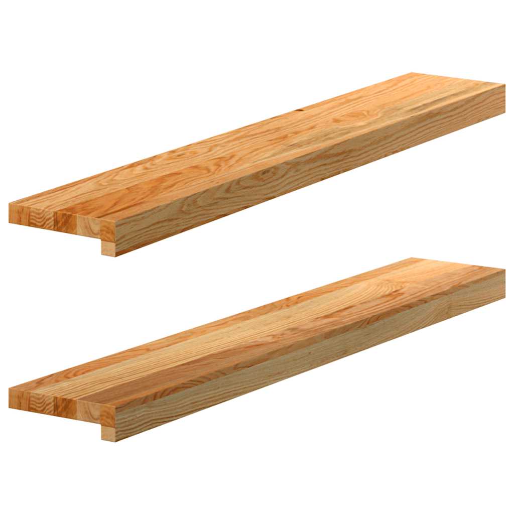 Prozorske klupice 2 kom svijetlosmeđe 90x15x2 cm masivne hrast