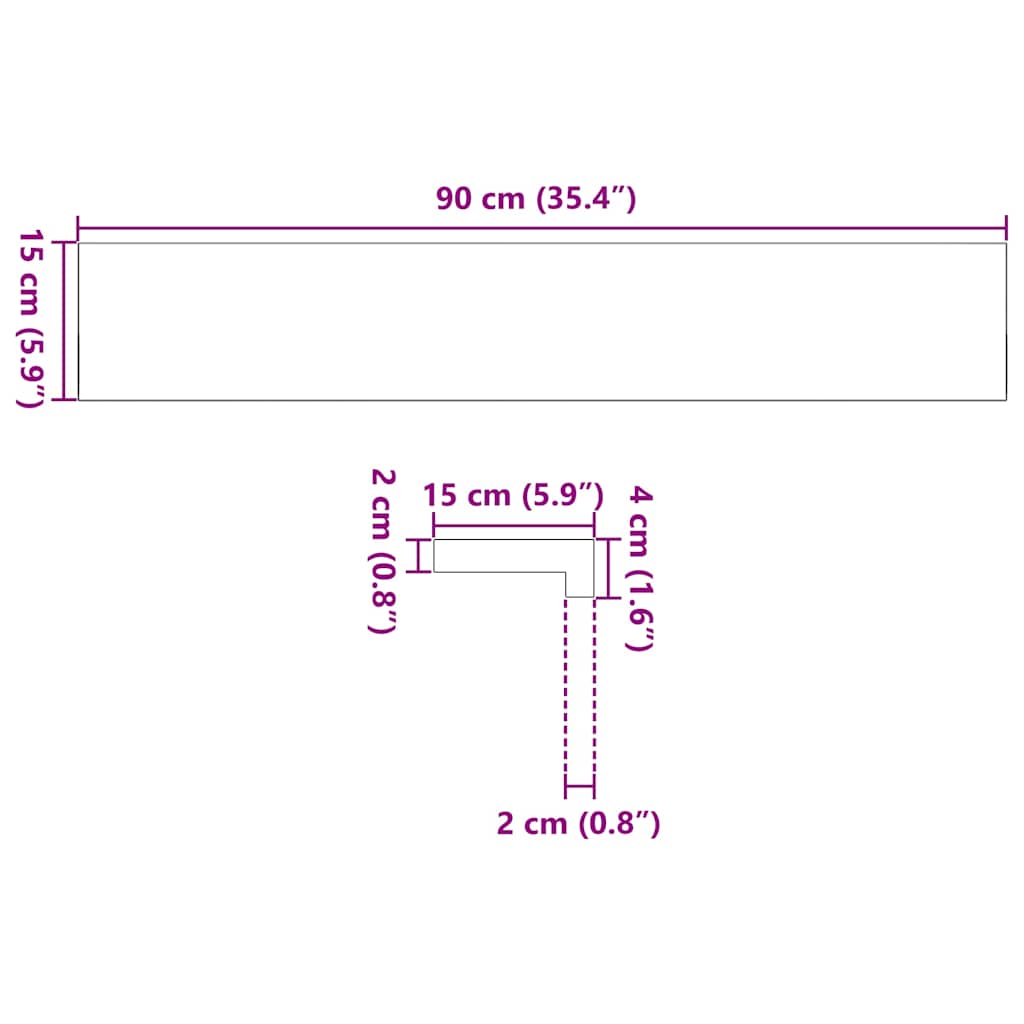 Prozorske klupice 2 kom svijetlosmeđe 90x15x2 cm masivne hrast