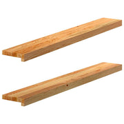 Prozorske klupice 2 kom svijetlosmeđe 110x15x2 cm masivne hrast