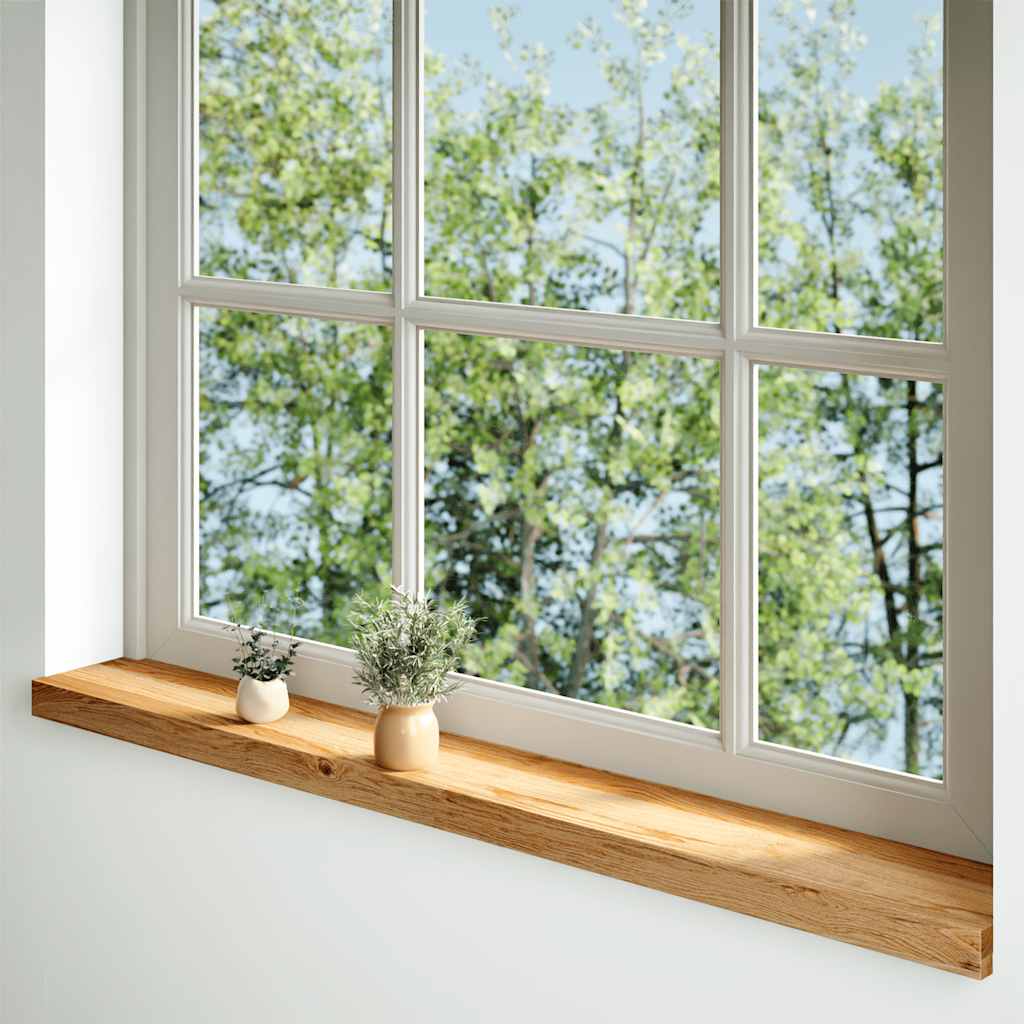 Prozorske klupice 2 kom svijetlosmeđe 160x15x2 cm masivne hrast