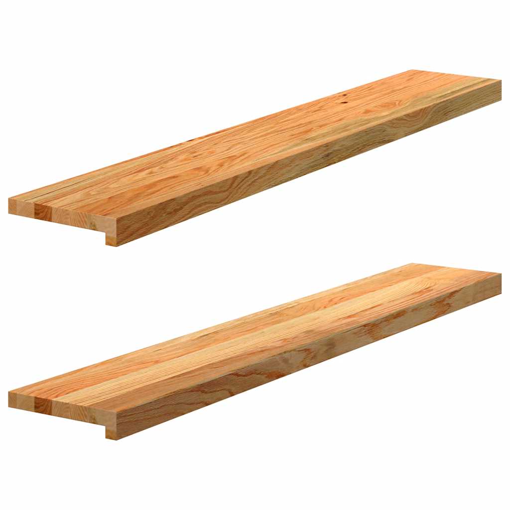 Prozorske klupice 2 kom svijetlosmeđe 120x20x2 cm masivne hrast