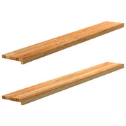 Prozorske klupice 2 kom svijetlosmeđe 160x20x2 cm masivne hrast