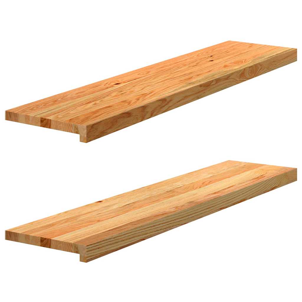 Prozorske klupice 2 kom svijetlosmeđe 110x25x2 cm masivne hrast