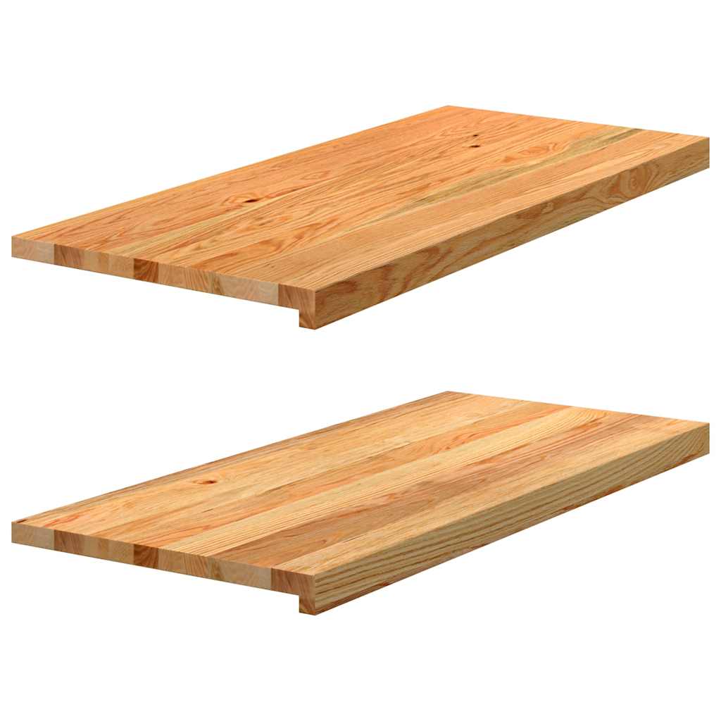 Prozorske klupice 2 kom svijetlosmeđe 90x40x2 cm masivne hrast