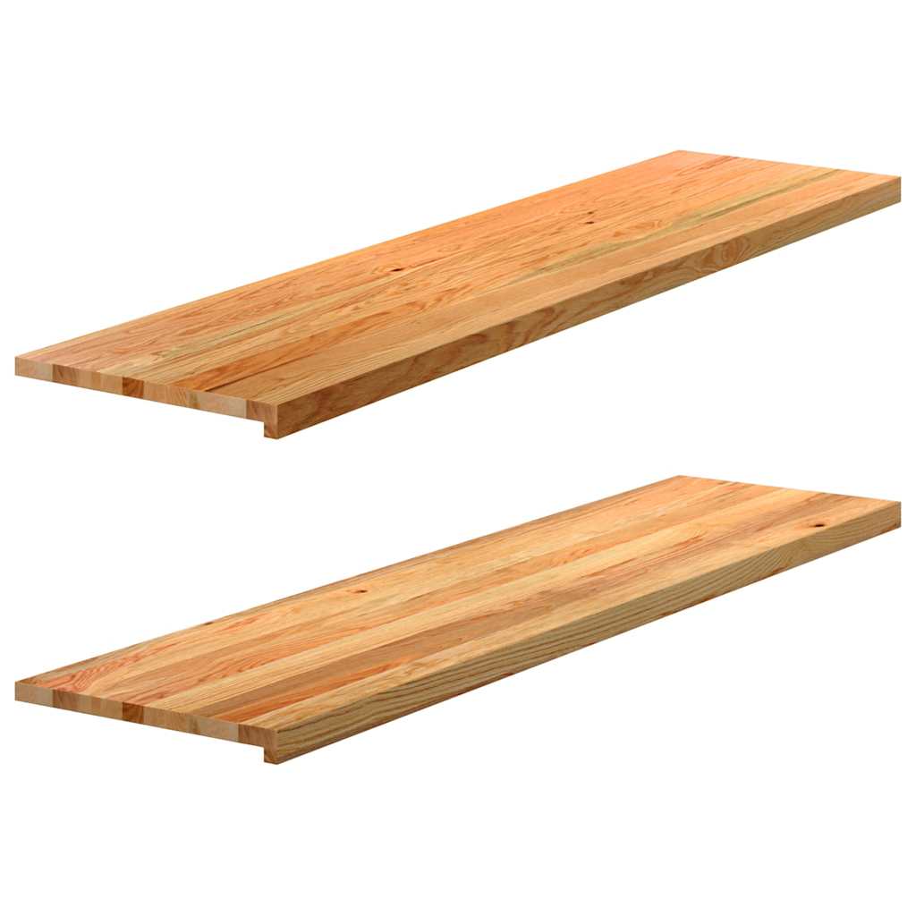 Prozorske klupice 2 kom svijetlosmeđe 160x40x2 cm masivne hrast