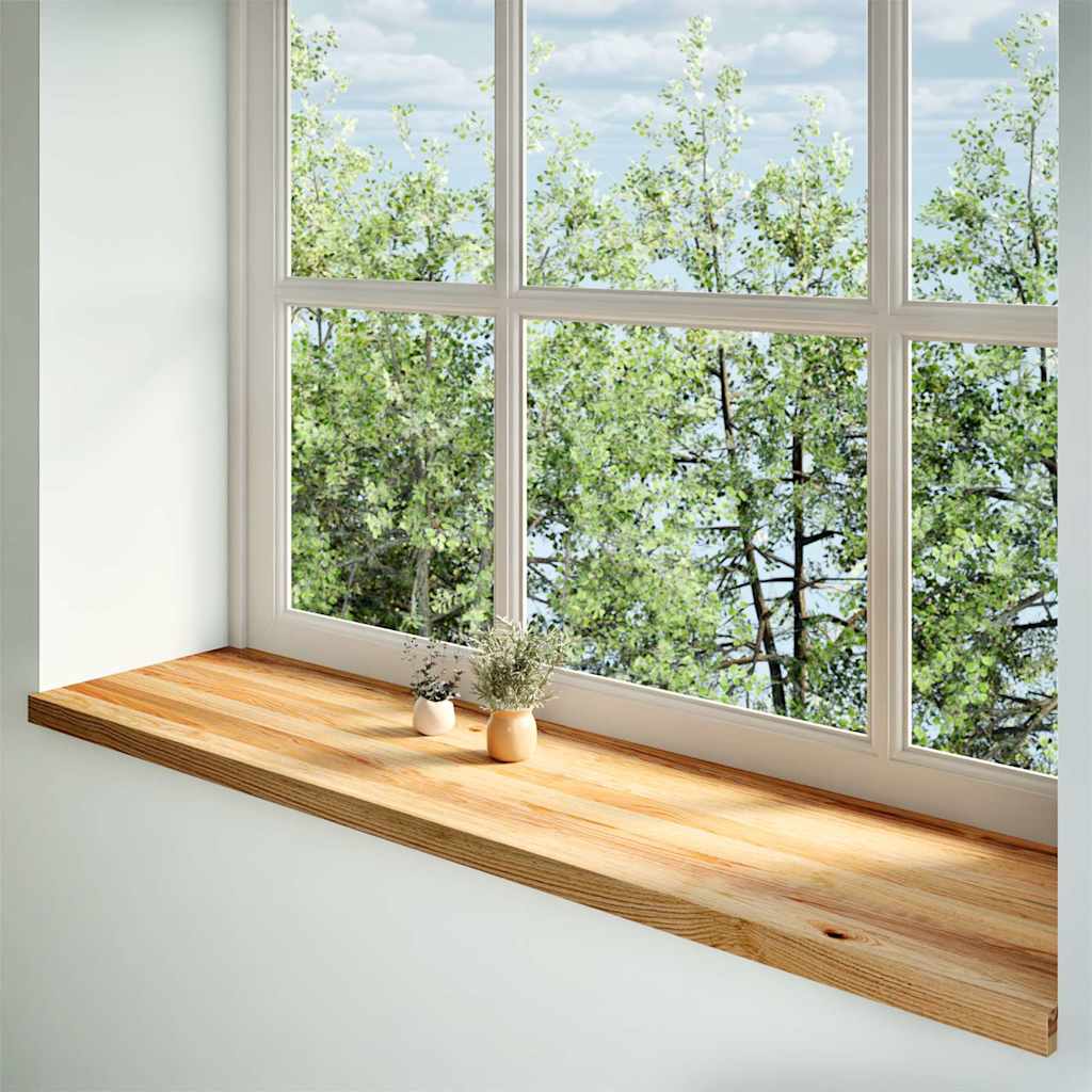 Prozorske klupice 2 kom svijetlosmeđe 160x40x2 cm masivne hrast