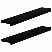 Prozorske klupice 2 kom tamnosmeđe 90x15x2 cm masivne hrast