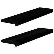 Prozorske klupice 2 kom tamnosmeđe 80x20x2 cm masivne hrast