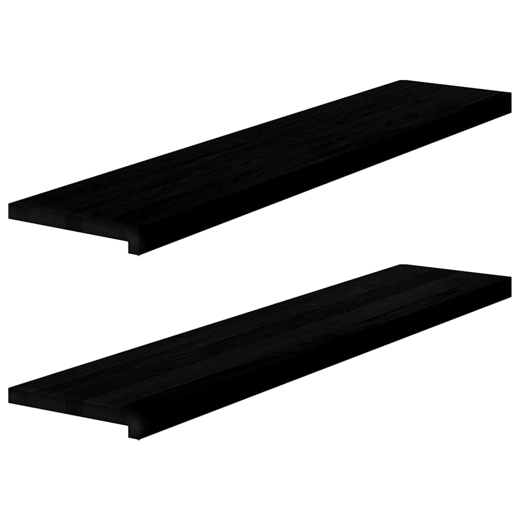 Prozorske klupice 2 kom tamnosmeđe 120x25x2 cm masivne hrast