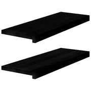 Prozorske klupice 2 kom tamnosmeđe 70x30x2 cm masivne hrast