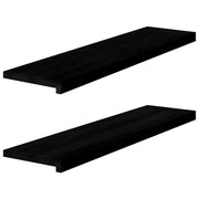 Prozorske klupice 2 kom tamnosmeđe 100x30x2 cm masivne hrast
