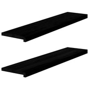 Prozorske klupice 2 kom tamnosmeđe 110x30x2 cm masivne hrast