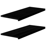Prozorske klupice 2 kom tamnosmeđe 100x40x2 cm masivne hrast