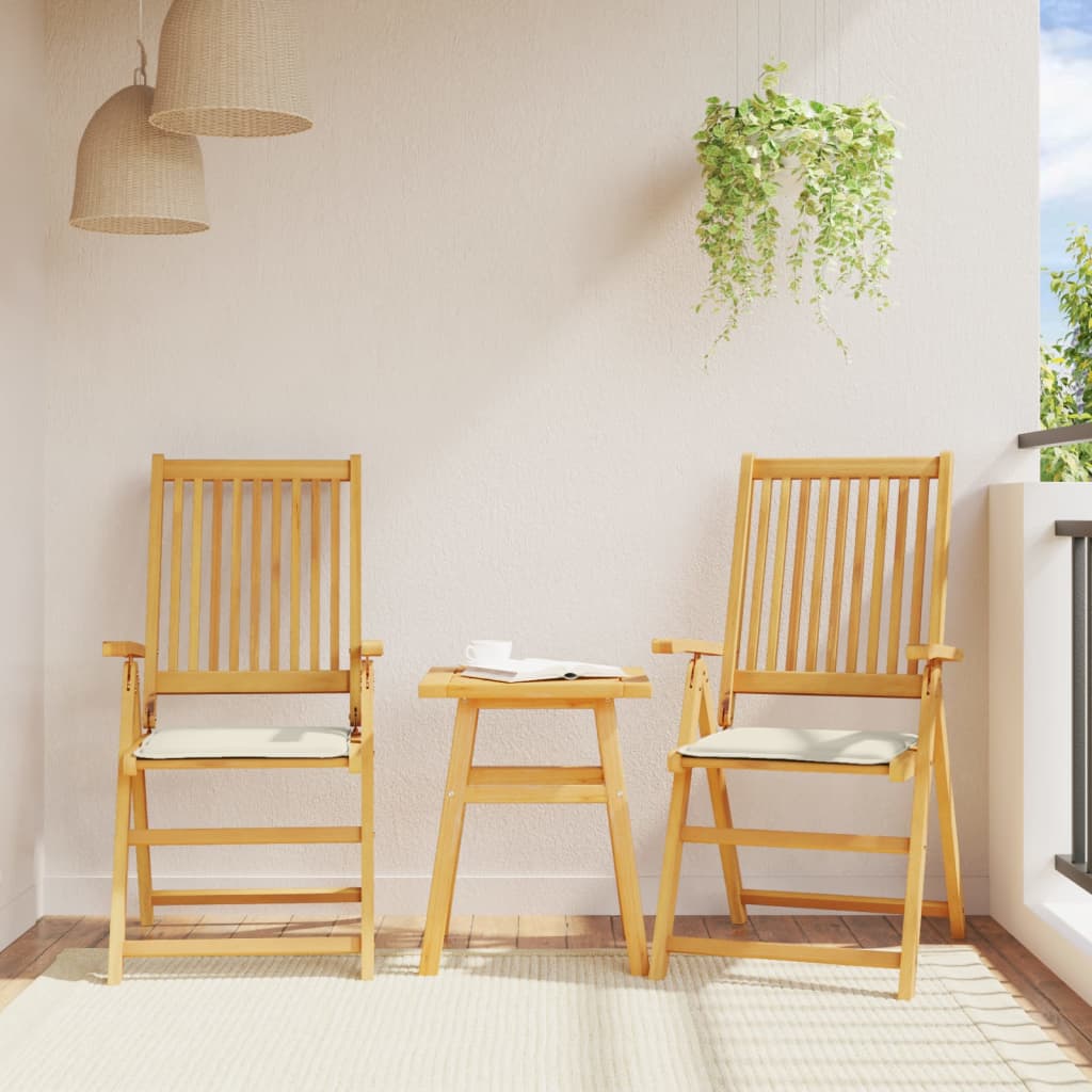 Vrtne podloge za sjedalo 2 kom krem 45x45x2 cm četvrtaste